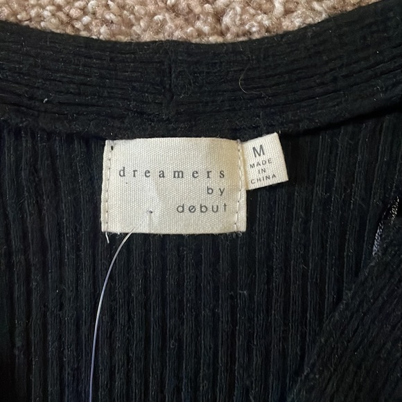 NWT Dreamers Black Twist Front Sweater - Picture 2 of 4